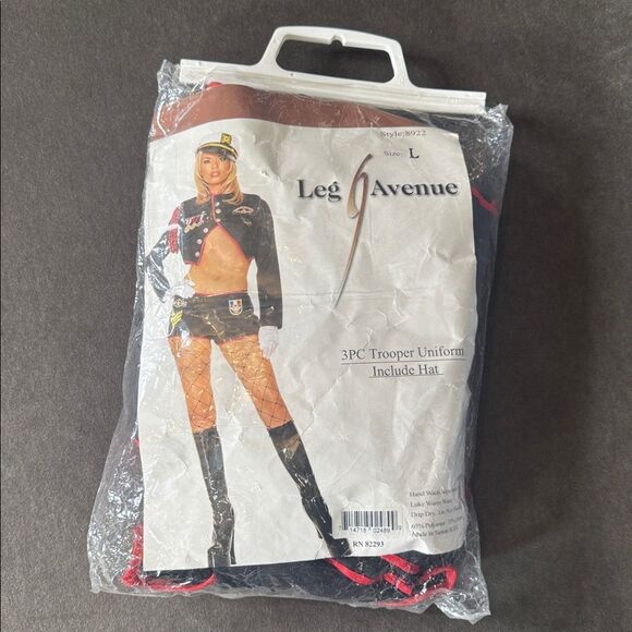 Leg Avenue Black Sexy Trooper Uniform Costume Halloween Cosplay Size L NEW *READ - Picture 13 of 14